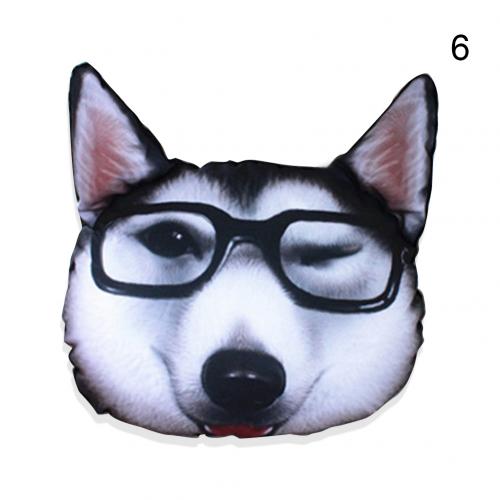 Appui-tête en forme d&#39;animal mignon pour voiture, coussin de cou et de tête de chien Cool, oreiller de taille avec noyau + coussins en charbon actif: 6