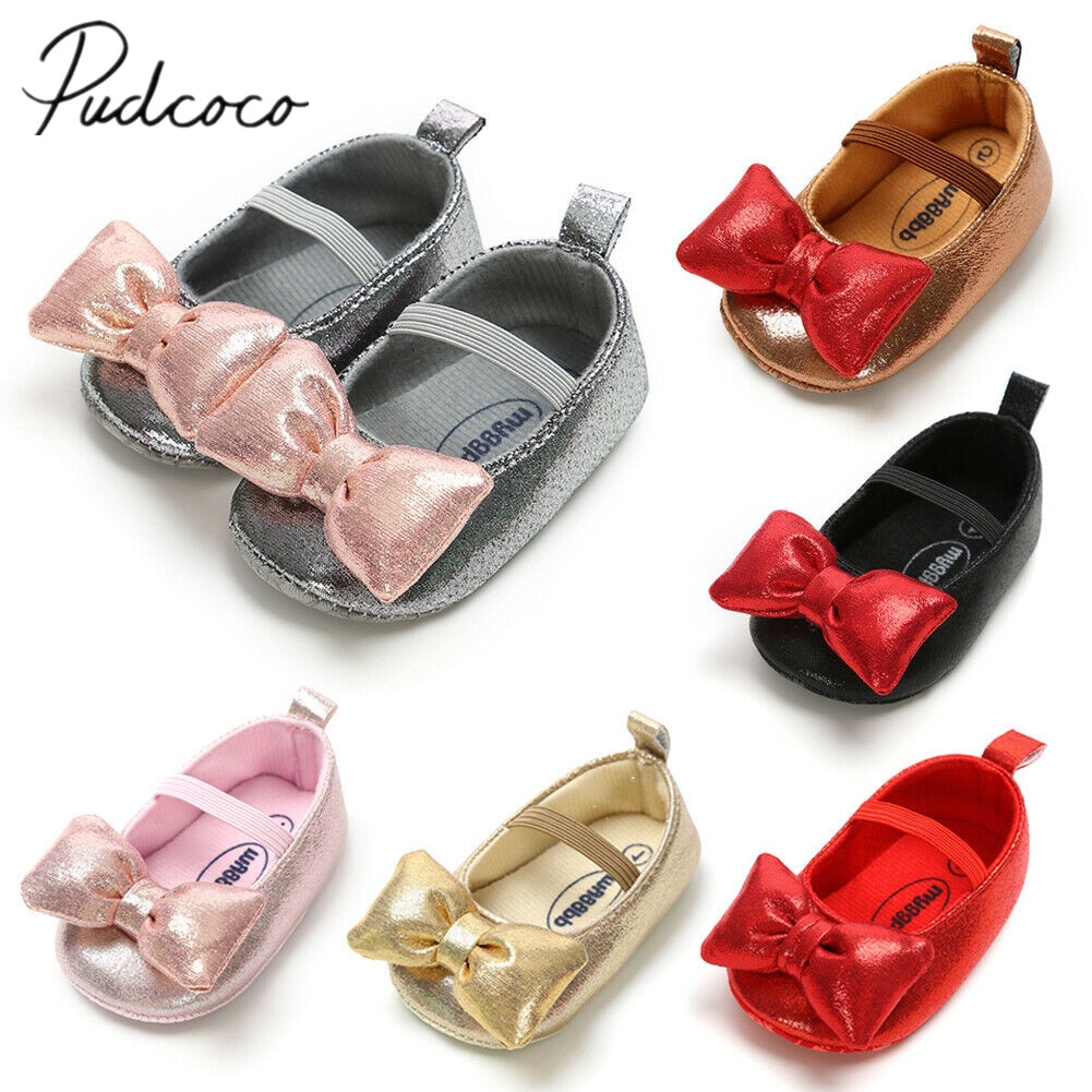 Bébé fille princesse chaussures enfants filles robe en cuir chaussures enfant en bas âge mariage enfant en bas âge fête grand nœud papillon premiers marcheurs 0-18M