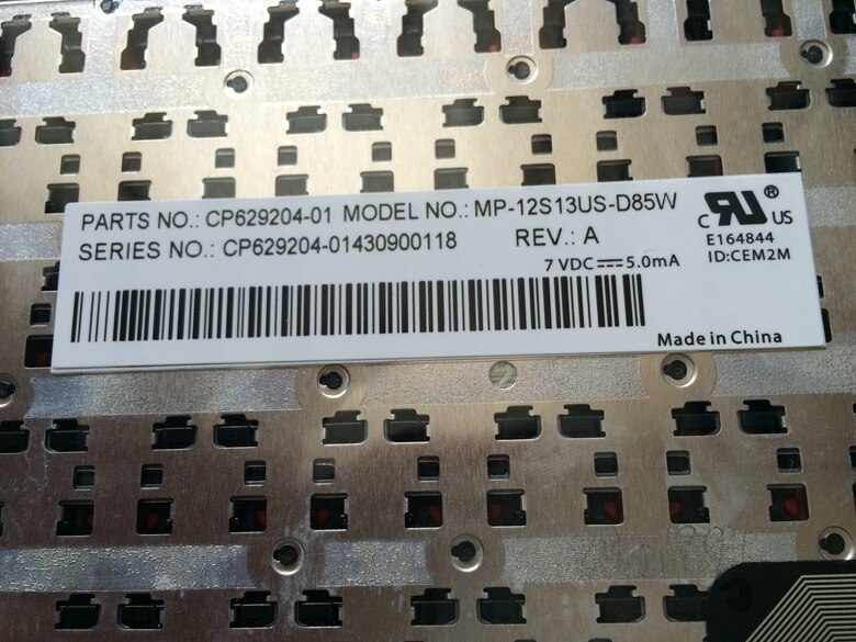 US Laptop Keyboard For Fujitsu Lifebook E733 E734 E743 E744 U745 E546 E547 E544 E736 E746 Series US Layout