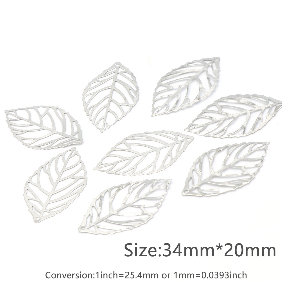 100 stuks ambachtelijke holle bladeren hangers klassieke multifunctionele metalen blad charme geavanceerde DIY filigraan sieraden maken accessoire: Black
