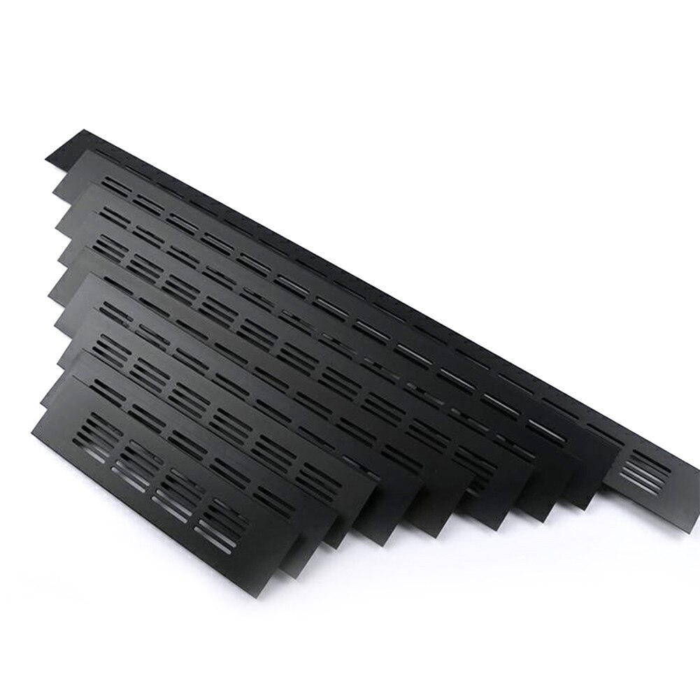 TopHomer Lüftungsgitter Aus Aluminiumlegierung – 500x80 Mm (Außen), Mattschwarz, Für Schrank, Küche, Wand & Decke