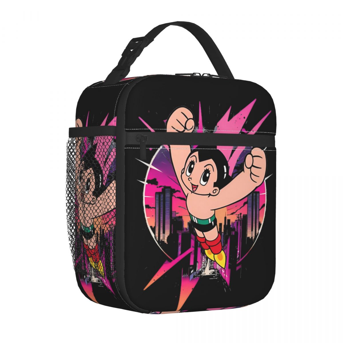 The Mighty Atom Astro Boy Astroboy Insulated Lunch Bag Cooler Bag Reusable Lunch Container Portable Tote Lunch Box Office Travel: Khaki