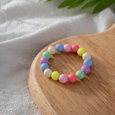 Korean Color Children's Bracelet Acrylic Girls Bead Bracelet Children's Jewelry: HJ-12