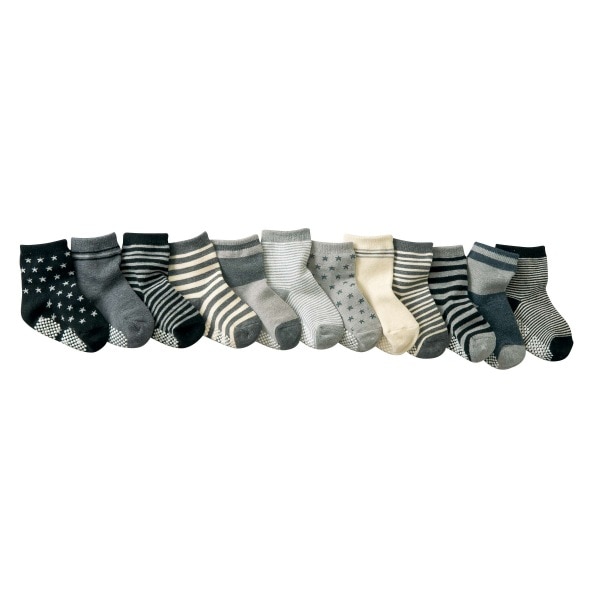 Chaussettes antidérapantes pour -né, en coton, pour garçon, à rayures, , 5 paires, 2 paires, 1 paire