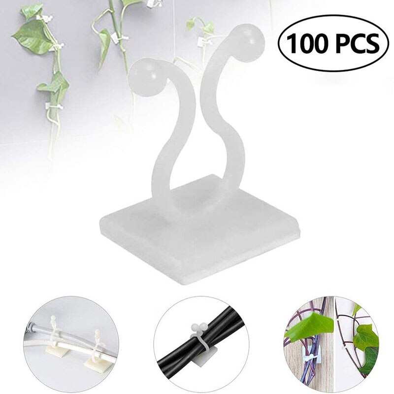 1Pack S/M/L Size Invisible Wall Plastic Clamp Clip Plant Climbing Wall Clip Wall Vines Fixture Wall Sticky Hook Holder