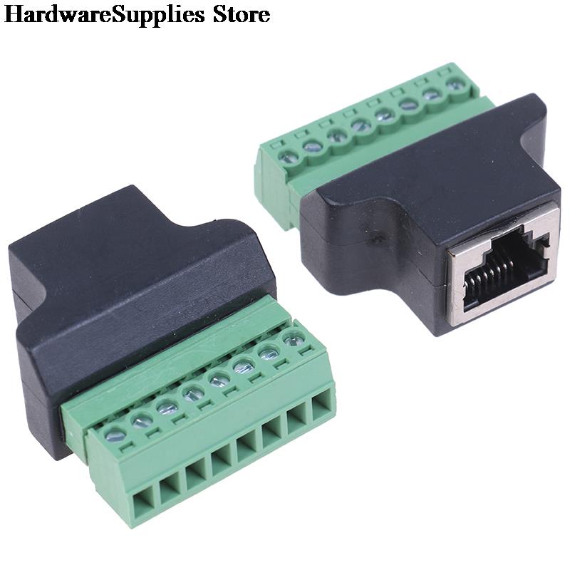 Adaptateur de Terminal RJ45 femelle à vis, séparateur RJ45 à 8 broches pour accessoires de vidéosurveillance DVR 1 pièces de