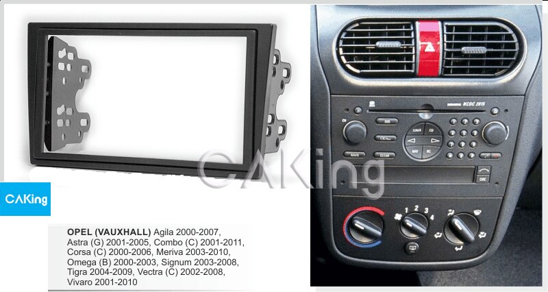 Fascia Radio Panel for Opel Corsa (C) 2000-2006, Meriva 2003, Omega (B) 2000-2003, Signum 2003 Dash Kit Facia Plate