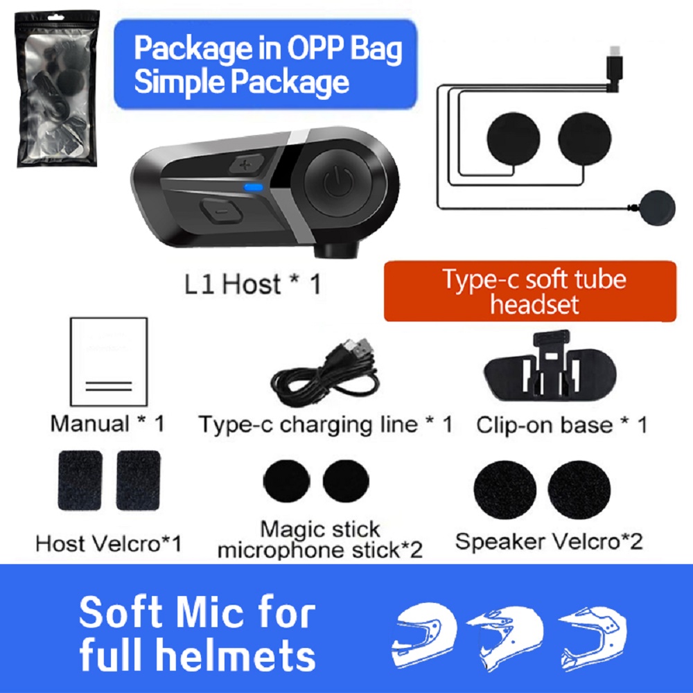 Smartgoor Motorcycle Helmet Headset Bluetooth 5.3 Headphones Wireless Motor Headset Bike Earphone Handsfree Stereo Earbud: Red