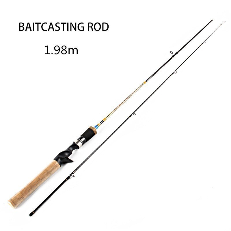 HFBIRDS Ultralätt Spinnspö 1.8M 1.68M 1.98M 2-delat Kolfiber Lure Fiskespö 83g Känsligt: Ljusgrå