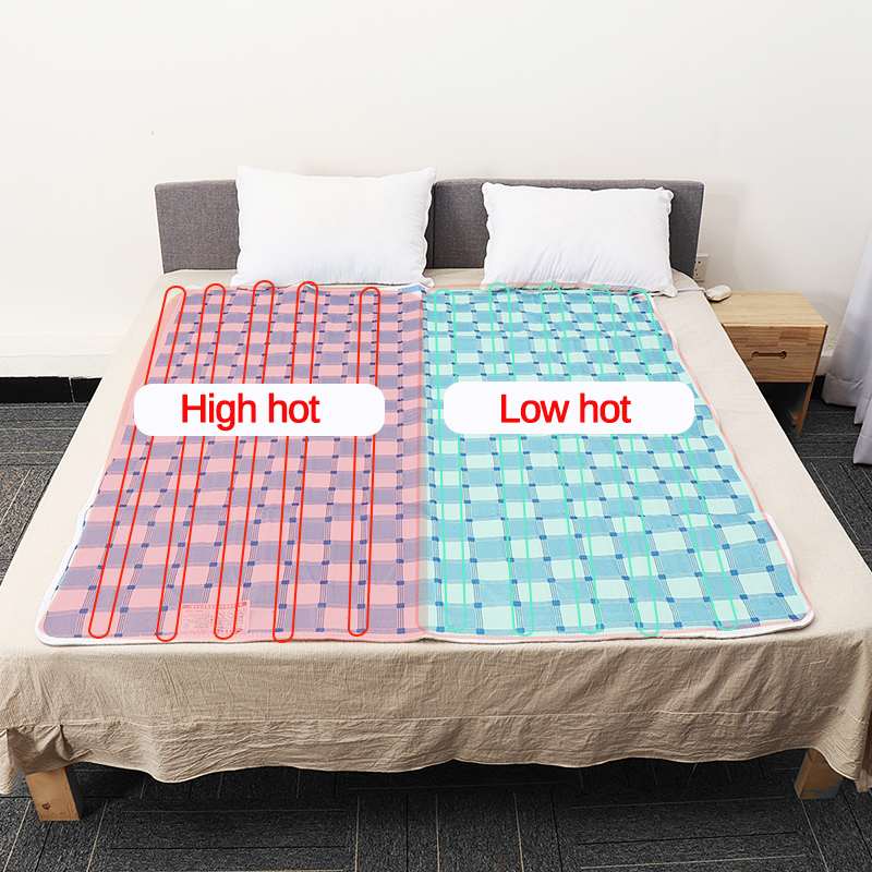 150cmx180/120cm Electric Blanket Heating Carpet Mattress Heater Temperature Adjustable 1-3 People Body Warmer 220V(Style Random)