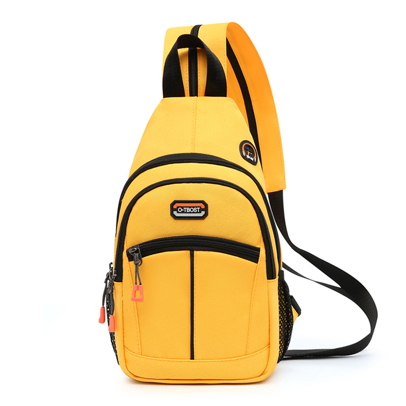 torba na klatkę piersiową dla kobiet mini plecak modna torba damska na wolnym powietrzu sportowe torby podróżne crossbody mały plecak: żółty
