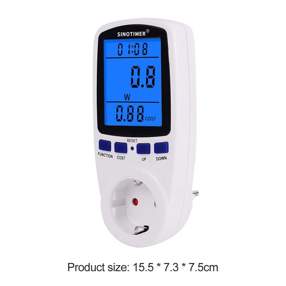 220V Ac Eu Digitale Lcd Power Meter Wattmeter Socket Wattage Kwh Energie Meter Fr Us Uk Au Br Meten outlet Power Analyzer