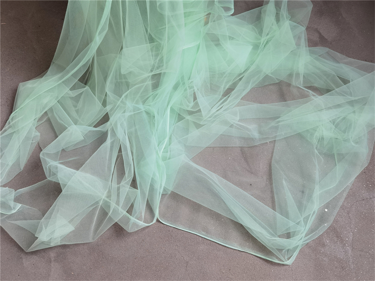 Stretch Mesh Tule Stof Groen En Blauw Diy Achtergrond Gordijn Sjaal Hoofdtooi Sluier Rokken Trouwjurk Stof: S / Blauw