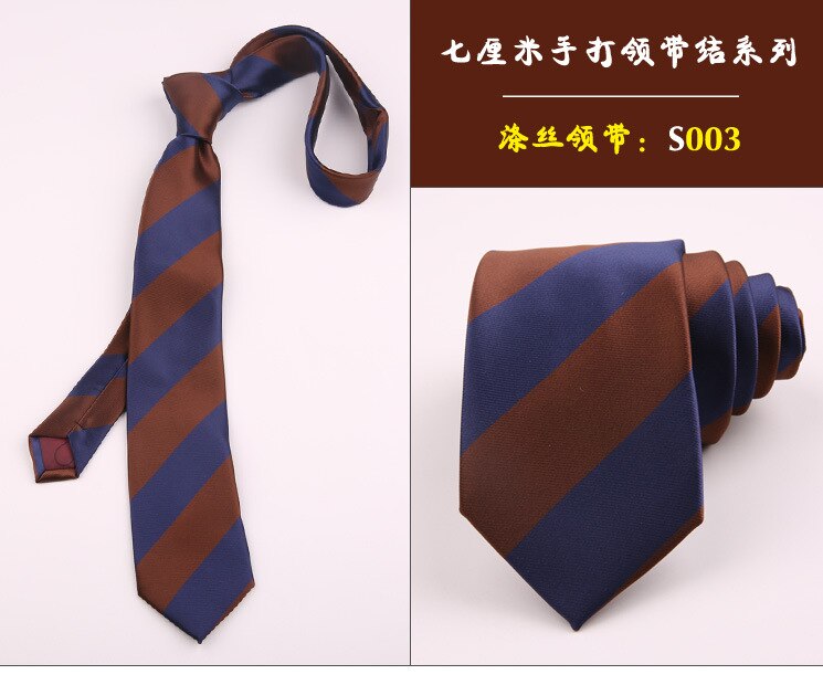 Mærke 7cm slanke mand slips luksus stribe slank slips klassisk herre brudekjole mænd slips fest forretning skjorte slips: 3