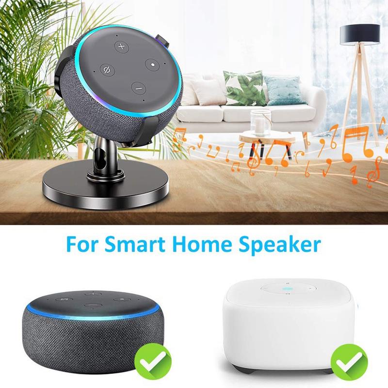 Table Holder For Echo Dot 3Rd Generation, 360° Adjustable Stand Bracket Mount For Smart Home Speaker, Improve Sound Visibility