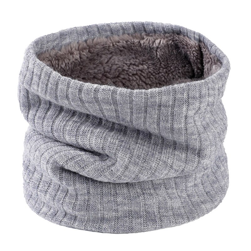 Bandana Winter Sjaal Voor Vrouwen Mannen Kids Unisex Dikke Wol Hals Sjaals Gebreide Ring Sjaal Voor Man En vrouw: grey