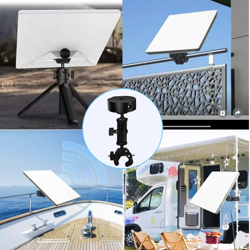 For Starlink Mini Mount Adjustable Clamp Bracket Kit Roof Mount for RV Ladders Roof Rack Yacht Camper Starlink Accessories
