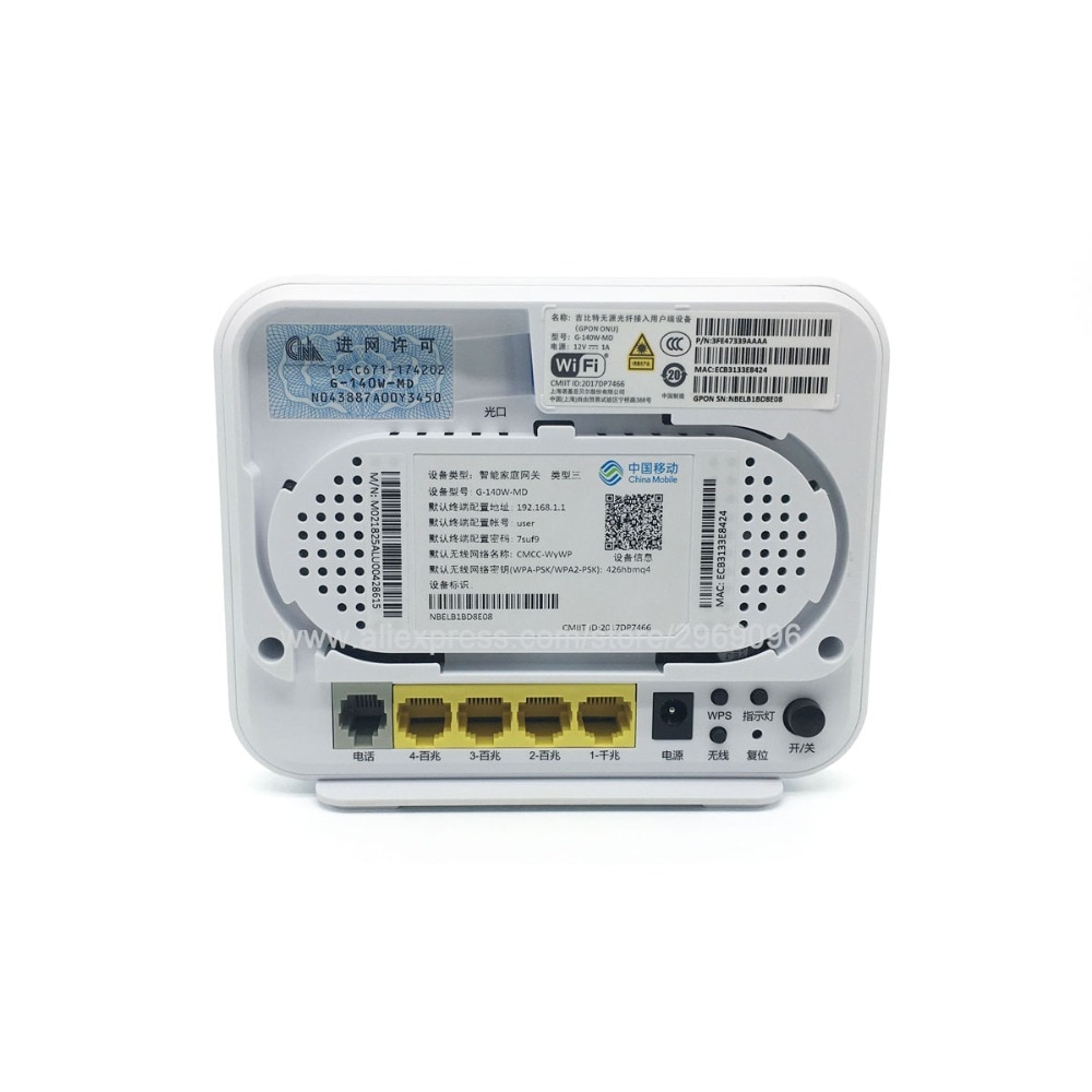 G-140W-MD GPON ONU ONT HGU de routeur 1GE + 3FE + 1Tel + Wifi + USB même fonction que HG8546M HG8346M HG8245H GPON ONU