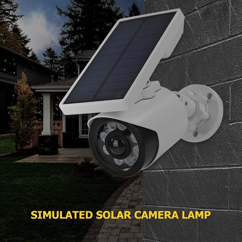 Amygojj Gesimuleerde Solar Camera Lamp Waterdicht Wandlamp Dummy Monitor Met Motion Sensor Smart Home