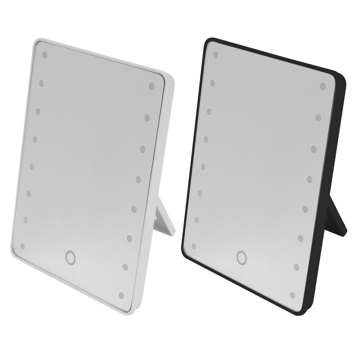 360 Degrees Rotation Makeup Mirror 16/22 LED Adjustable Touch Screen Cosmetic Beauty Desktop Vanity Table Stand Mirrors