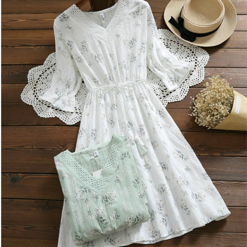 Cotton Fabric embroidery 3D printing jacquard fabric for DIY summer Dress making material