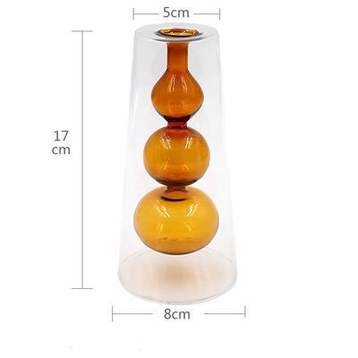 Heminredning vas glas blomvas nordisk dubbellager vaser vardagsrum dekoration salong vasi jarrone decoracion casa: Kaffe l