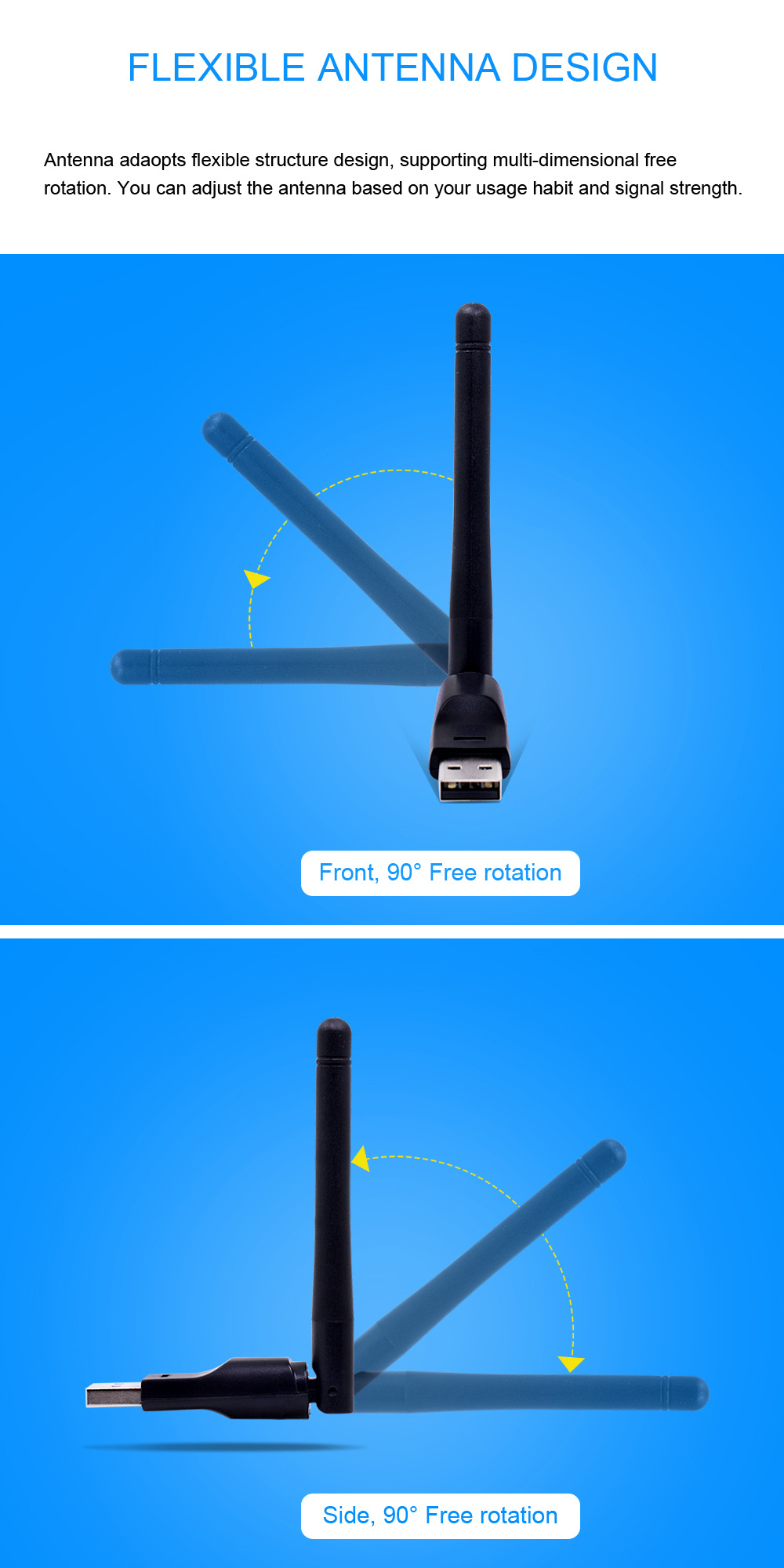 Mini USB WiFi Adapter 150Mbps 2.4GHz Wireless Network Card MT-7601 Network Card Wireless Wi-Fi Receiver for PC Laptop Desktop