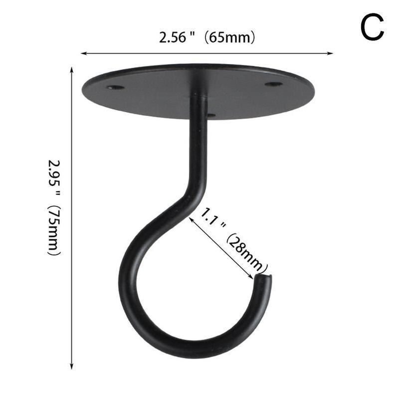 Wall Mount Ceiling Hook Bracket Hanger Lantern Wind Chimes Planters Decoration for Hanging Bird Feeders Outdoor Hook With Screws: C