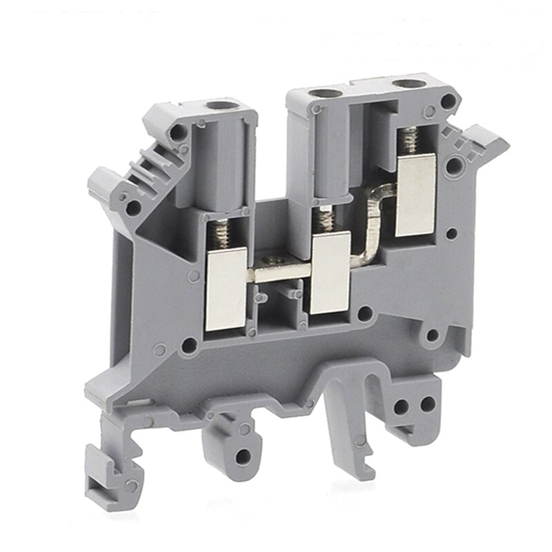 5Pcs UK5-TWIN Din Rail Dual Rij Schroef Terminal Blokken Elektrische Draad Dubbele Morsettiera Terminals Blok Connector 32A 4mm ²