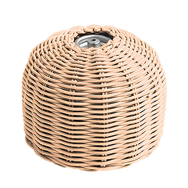 Gas Canister Protective Cover Outdoor Camping 230G Gas Canister Fuel Cylinder Rattan Weave Storage Bag: 250G Khaki