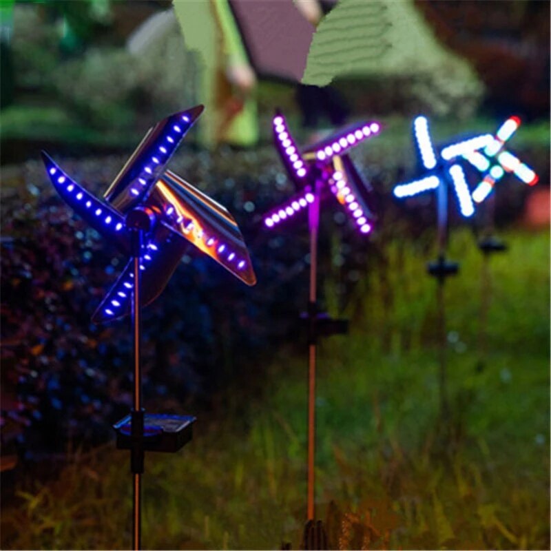outdoor solar light Windmill Waterproof Night Light Garden courtyard decoration LED Garden Path Landscape Lights