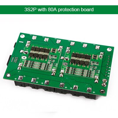 Diy 12V 3S Power Muur Batterij Houder 18650 Batterij Spoelen Bescherming Bms 18650 Batterij Box Kan Worden gestapelde: 3S 2P 80A BMS