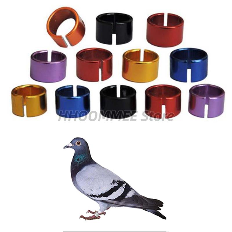 Anillos de aluminio para pájaros de 8mm y 8mm, anillos de 6 colores para animales domésticos, anillos de silicona para entrenamiento de vuelo al aire libre, anillo de identificación para pata