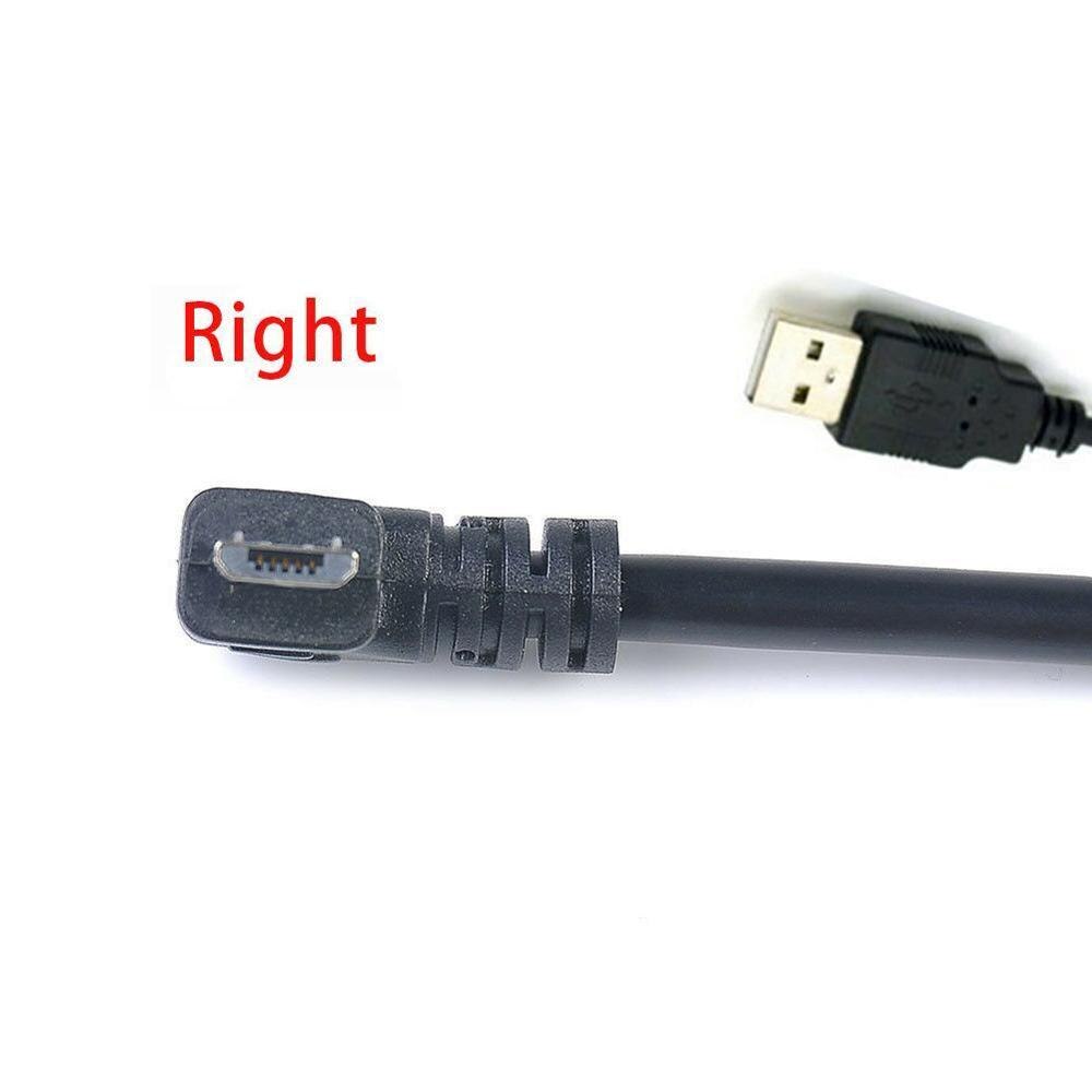 Usb 2.0 Lader Kabel Naar Micro Usb Male 90 Graden Rechts & Links & Up & Down Schuine Data Opladen kabel: Bend to right