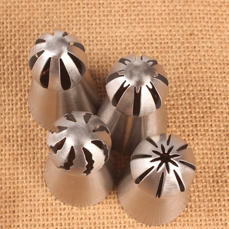 5pcs/set Russian Flower Piping Nozzles Sphere Ball Cake Decorating Tips Cake Silicone Pastry Bags Kitchen Cupcake Pastry Tools