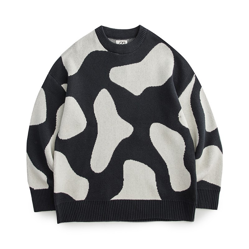 Trui voor dames, oversized, gebreide trui, ronde hals, elegante sweater, lange mouwen, winter, outwear, thermische top, casual, kersttrui voor vrouwen (Blauw, M