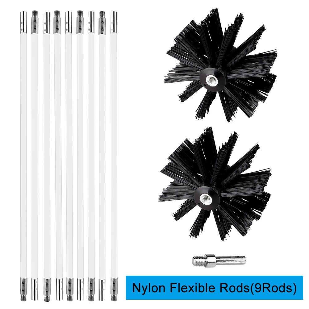 Dryer Duct Vent Cleaning Brush Kit Lint Remover Cleaning Tool Set For Chimney Kettle House CleanerCleaning Eco-Friendly Tool Kit: A1