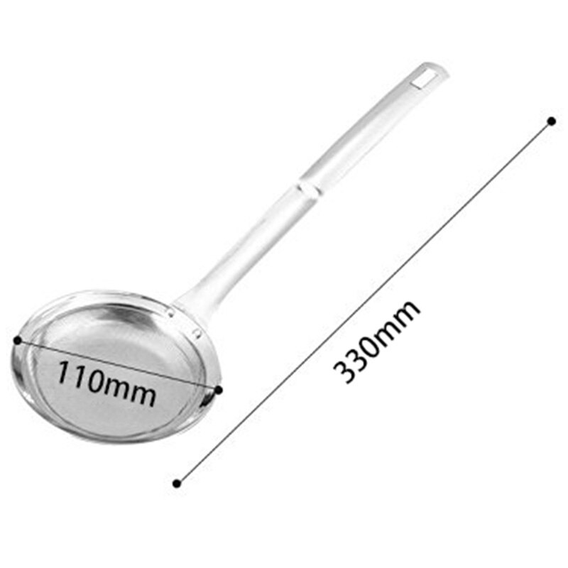 Multi-Funktions Heißer Topf Abschäumer Löffel-Edelstahl Feine Gittergewebe Lebensmittel Sieb für abschöpfen Fett und Schaum