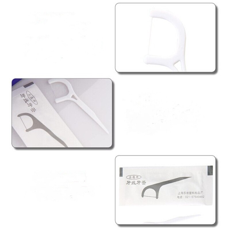 50pcs Dental Floss L Shape Push-Pull Interdental Brush Teeth Stick Toothpicks tooth thread Clean Between Teeth Floss Brushes