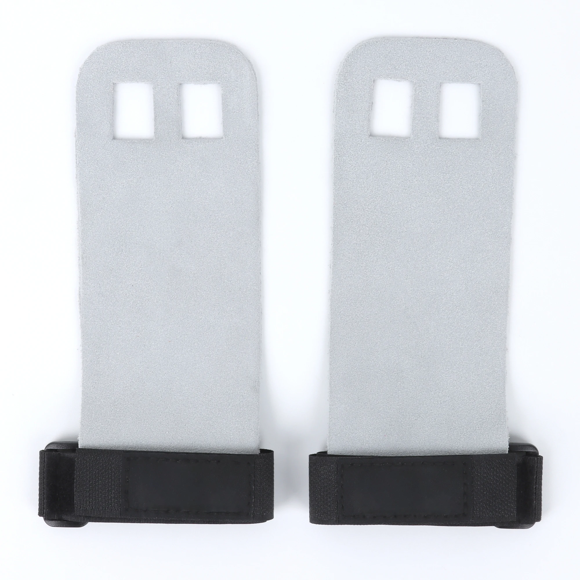 Gants de musculation Crossfit pour gymnastique, poignée en cuir synthétique, protection de la paume pour barre de traction, haltère: Gris clair / M