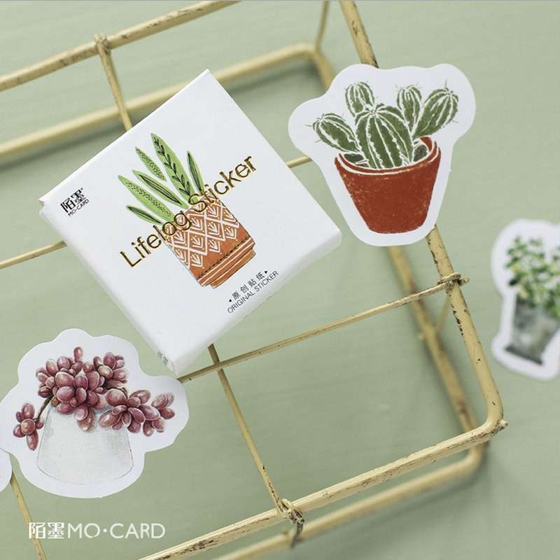 45 pcs/lot Cactus plant mini paper sticker package DIY diary decoration sticker album scrapbooking