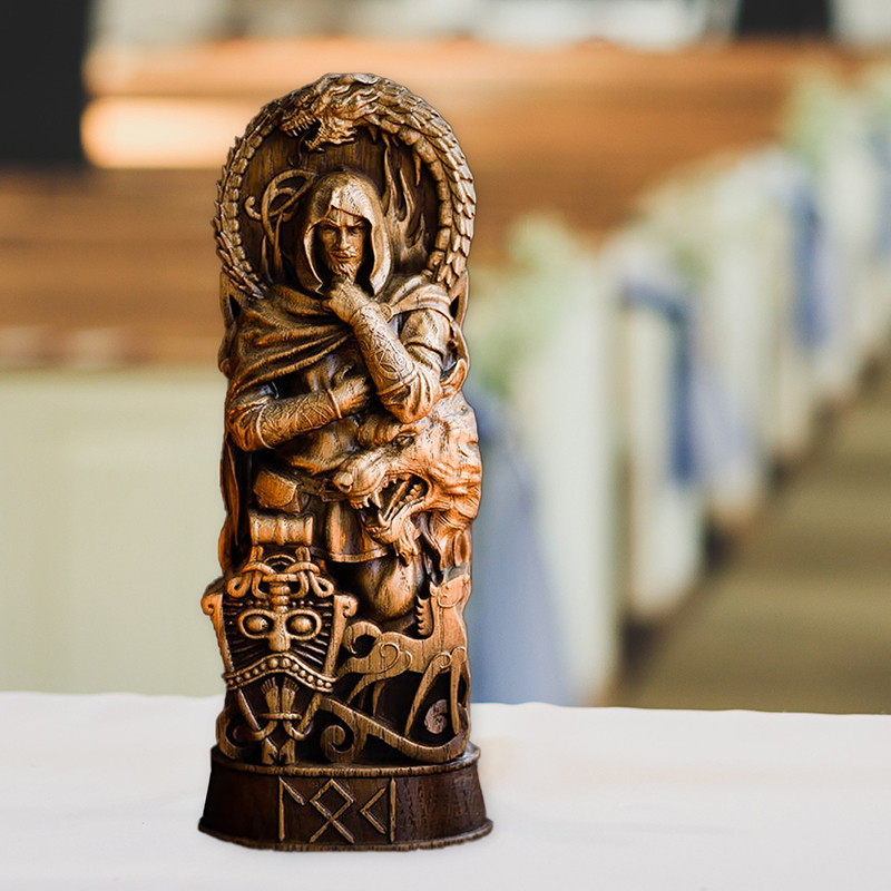 Freyja Statue Norse Gods Carving Altar Heathen Asatru Viking God Goddes Sculpture Scandinavian Pantheon Resin Ornaments