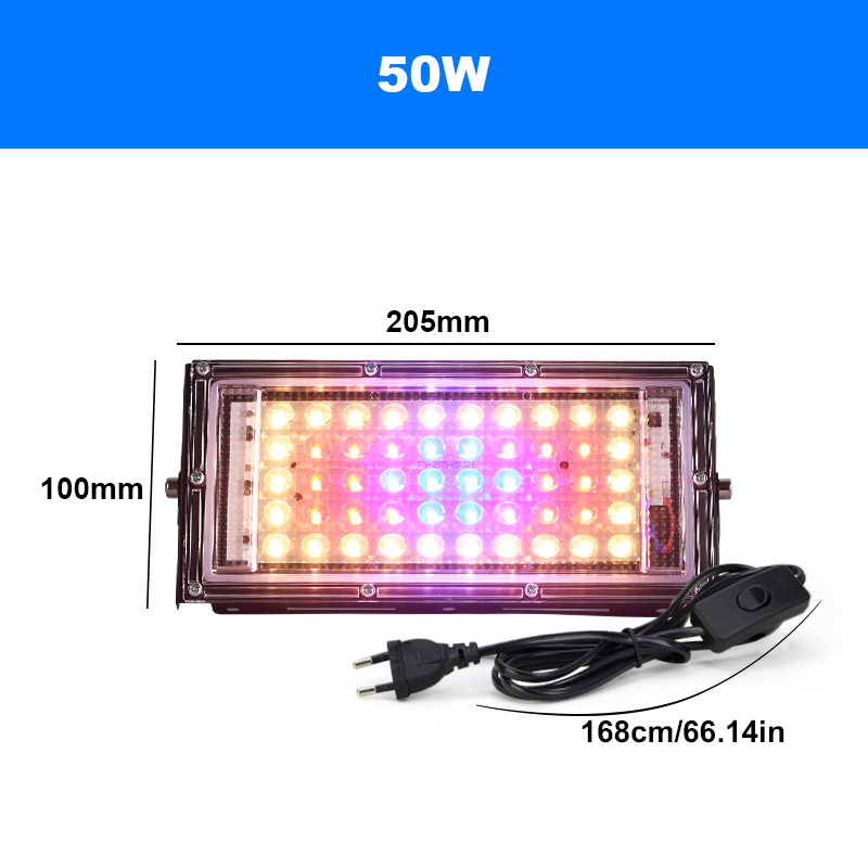 Phytolamp Für Pflanzen LED 220V Flutlichter Vollspektrum Hydrokultur-Anbausystem LED-Wachstumslampen 50/96/144 LEDS Pflanzenbeleuchtung: Blau