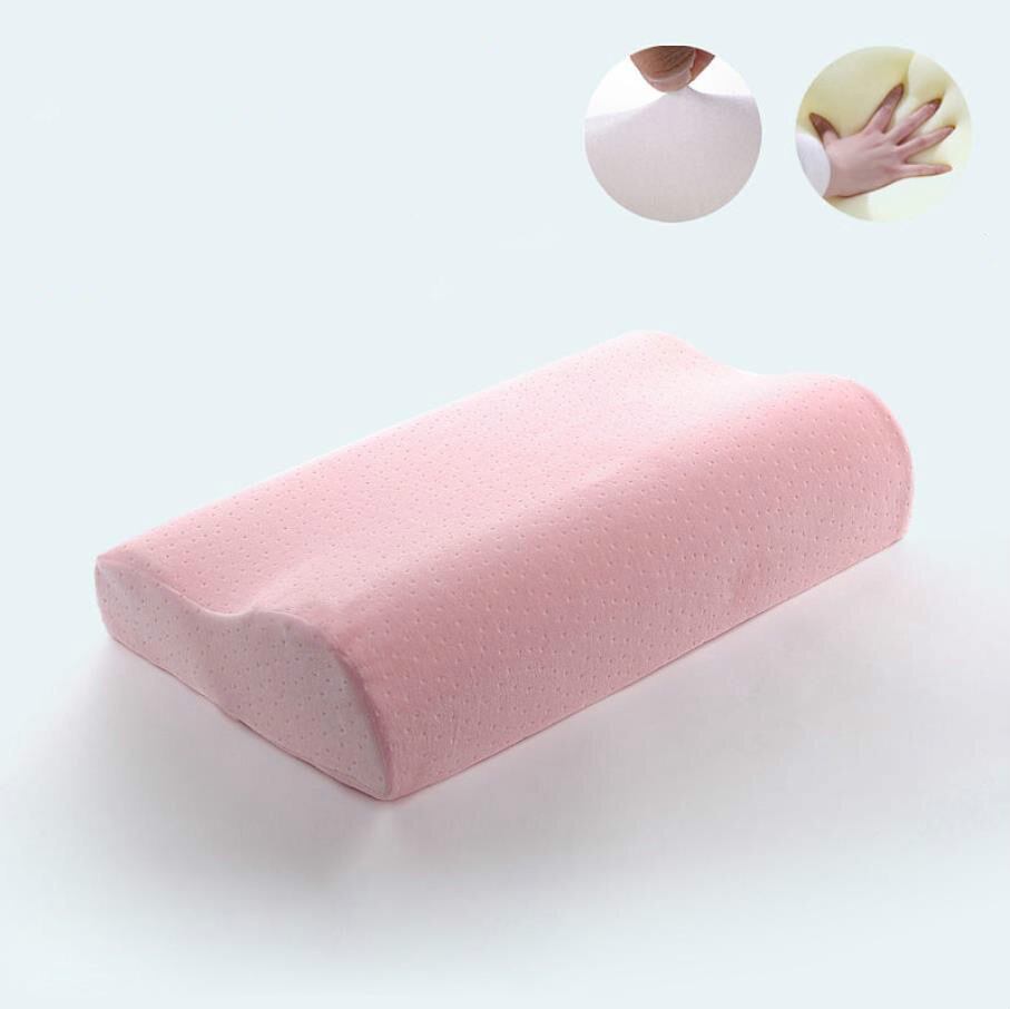 Memory Foam Bed Orthopedisch Kussen Voor Nekpijn Slapen Gezondheid Met Geborduurde Fijne Fluwelen Kussensloop Thuis 60*30Cm top F0436