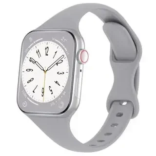 Dünnes Silikonarmband für Apfel Uhr 40 44 mm 45 mm 41 mm 38 mm 42 mm einfarbiges Armbinde für IWatch Serie 3 4 5 6 SE 7 8 9 10