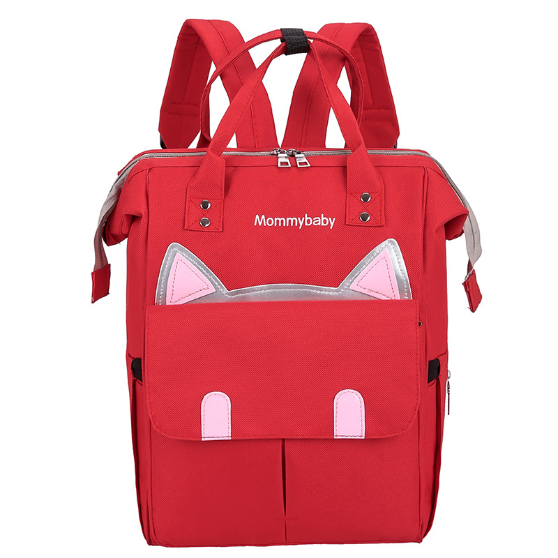 Luiertas Multifunctionele Grote Volume Moeder Moederschap Pakket-Stijl Women's Bag Zwangere Vrouwen Reizen Schouder mother 'S Ba: Cat Red