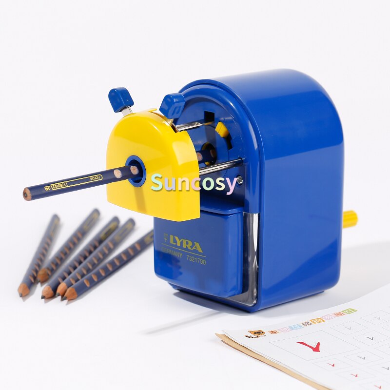 Lyra Pointed Machine Sharpener Hand operated pencil sharpener CRAYONS TRIANGULAR JUMBO, DESK SHARPENER
