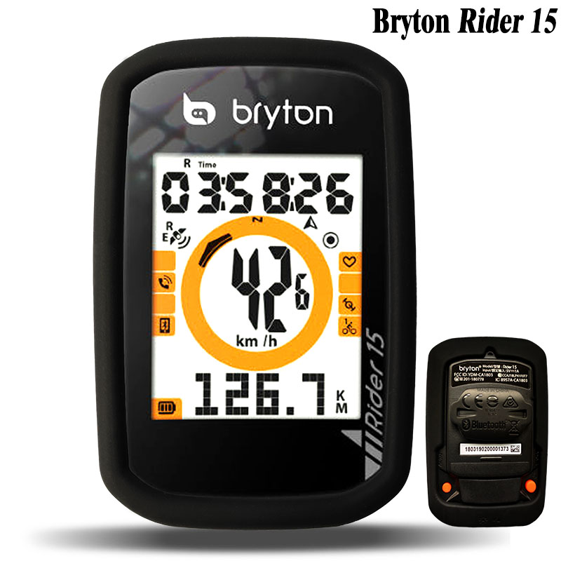 Generisk cykel gel hud tilfælde &amp; skærmbeskytter cover til bryton rider 15 rider 10 gps computertaske til  r15 r10 bryton en