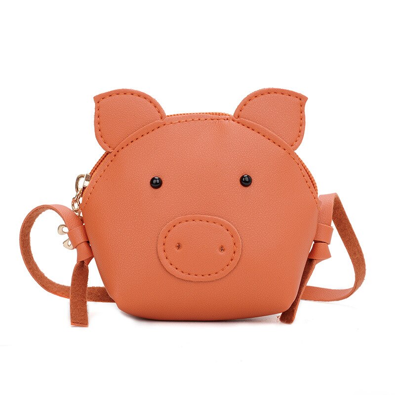 Monedero de oveja renagada para niñas, monedero para niños, bolso cambiador pequeño de piel sintética con dibujos animados para niños, bandolera tipo mensajero de princesa: Orange