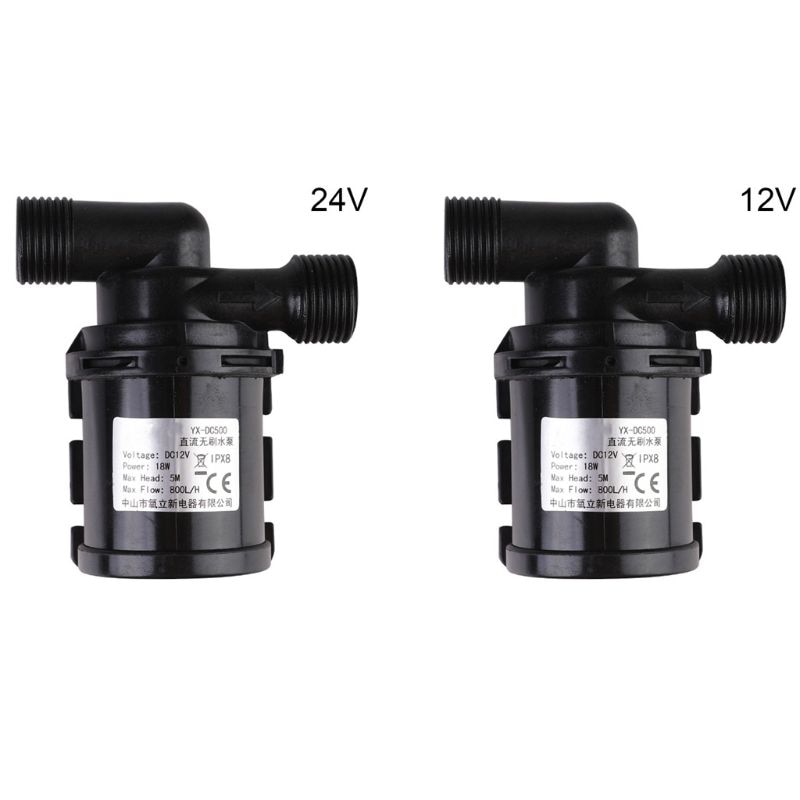 DC12V/24V solaire Brushless moteur Circulation d'eau pompe à eau Booster silencieux haute ascenseur pompe Submersible 1/4 pouces sortie